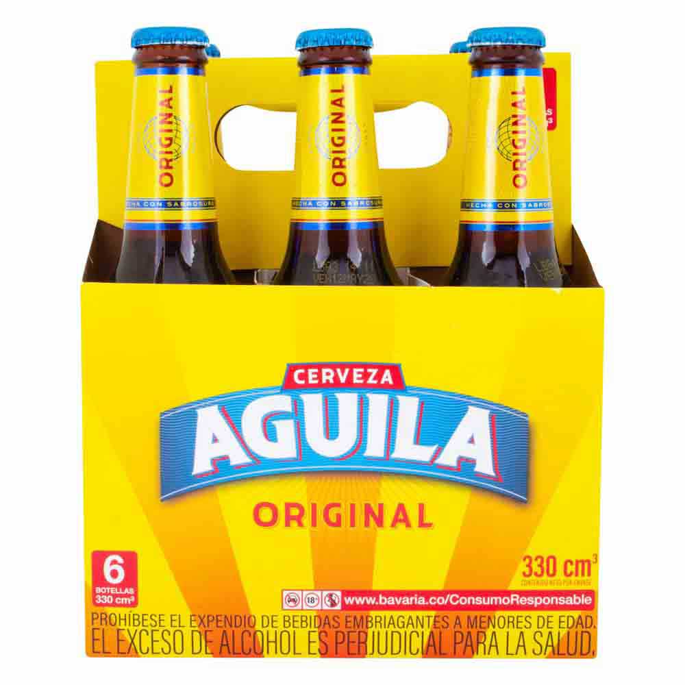Cerveza Aguila Botella 6 Pack
