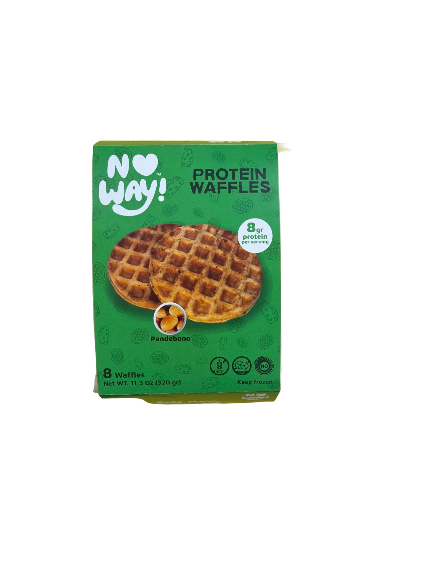 No Way Waffles pan de bono protein 8 units