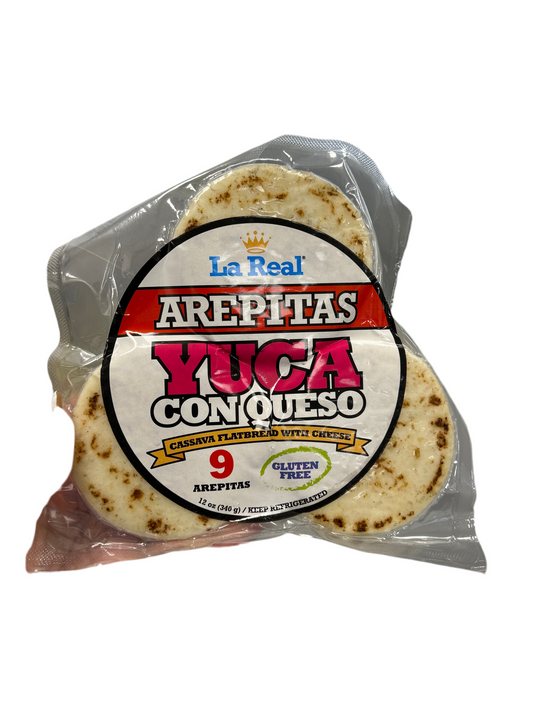 Arepitas Yuca con queso 9 und 12 oz