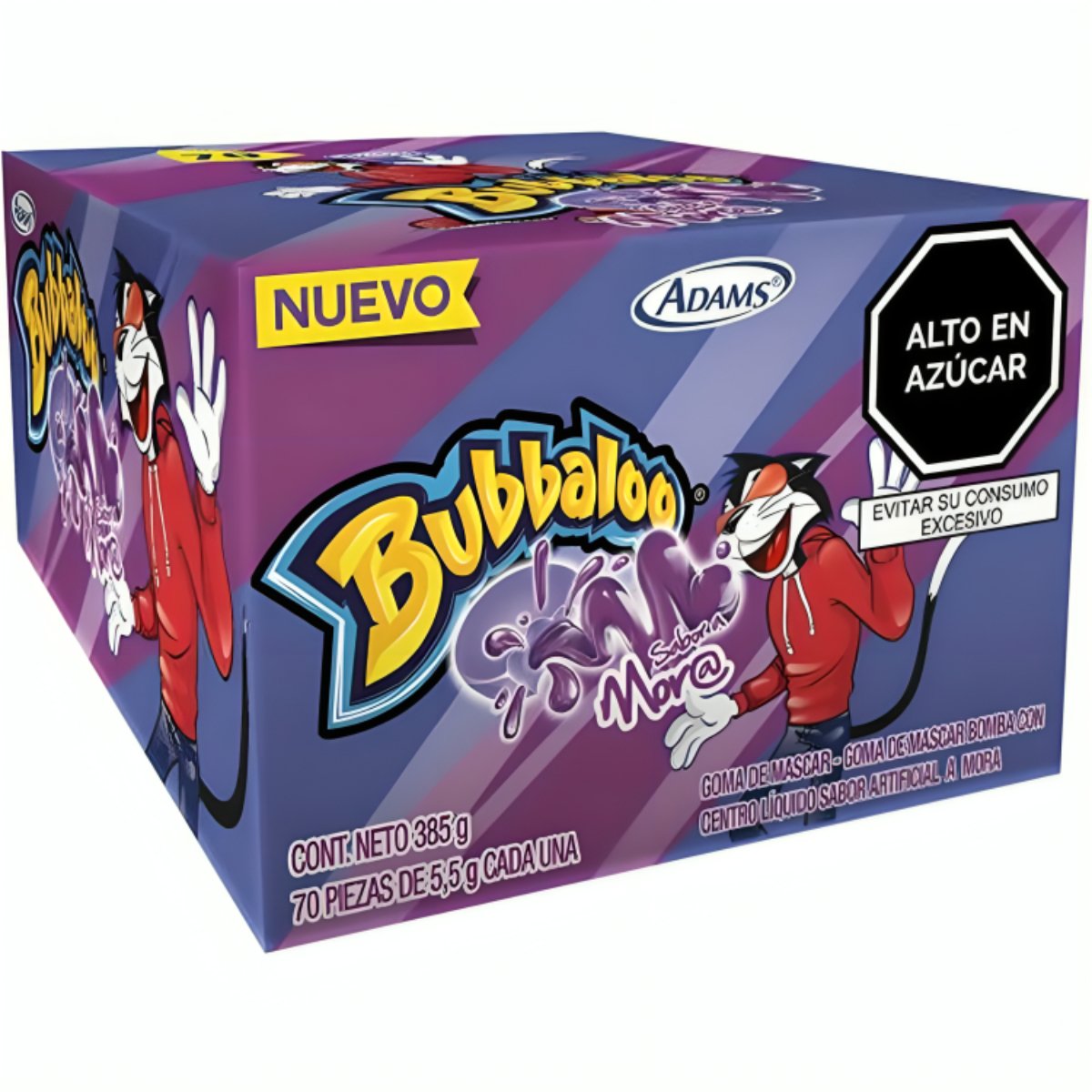 Bubbaloo Mora - 70 Unidades - Sabores Market