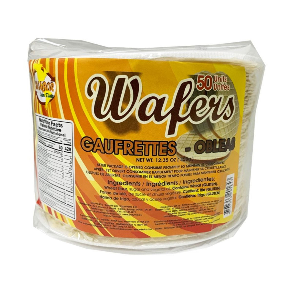 Obleas Su Sabor - 50 Unidades - Sabores Market