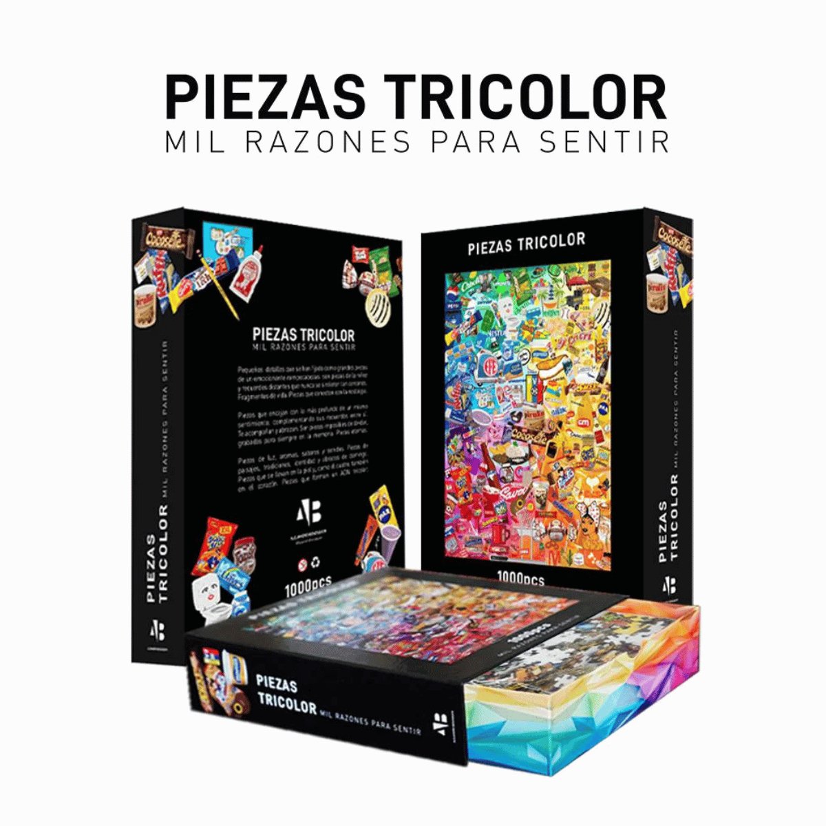 Piezas Tricolor Rompecabezas - Sabores Market